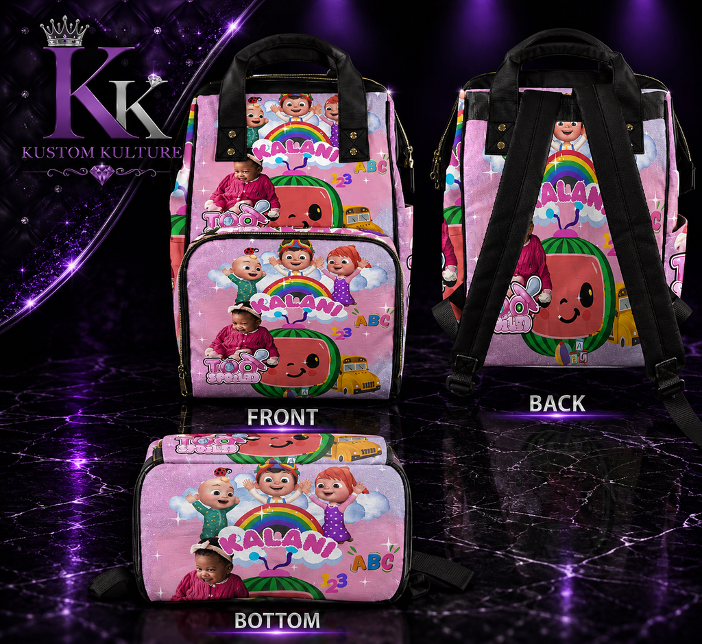 Personalized Baby Bag | Custom Diaper Bag with Name & Photo