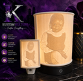 Matching 3D Photo Lamp Shade + Night Light Set