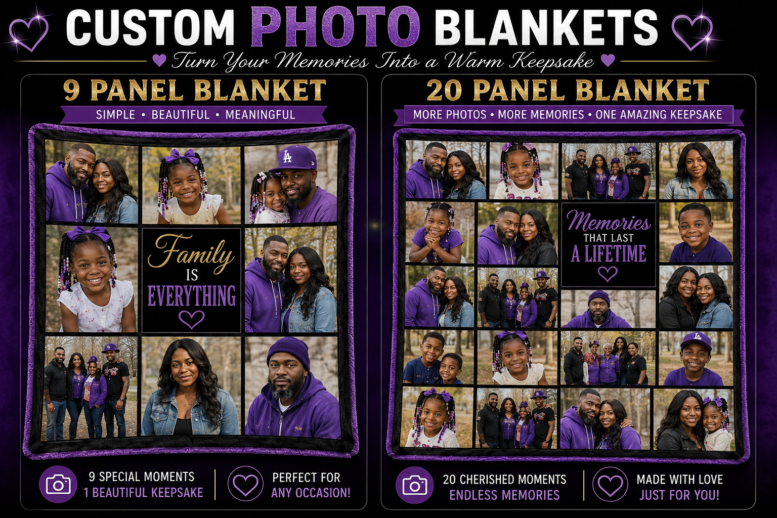 Custom Photo Blankets